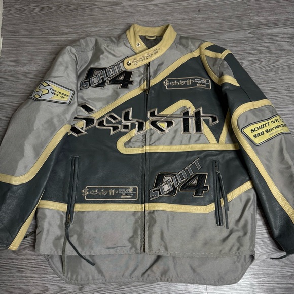 Schott NYC Other - Vintage Schott NYC 04 Leather Jacket Racing Men's Streetwear Preowned Sz XL Mens